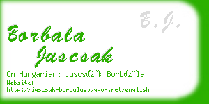 borbala juscsak business card